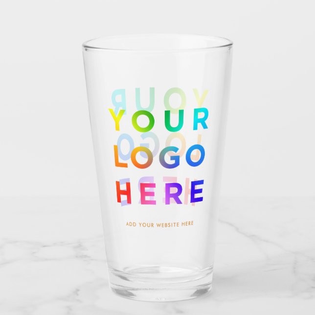 Your Logo Personalized Beer glasses 16oz Any colou (Front)
