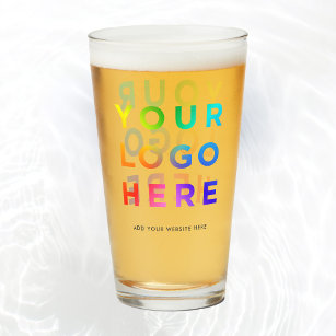 Your Logo Personalized Beer glasses 16oz Any colou