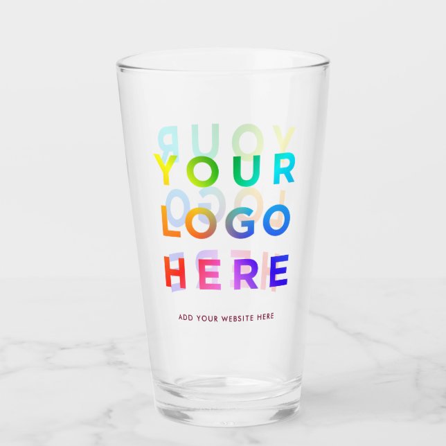 Your Logo Personalized Beer glasses 16oz Any colou (Front)