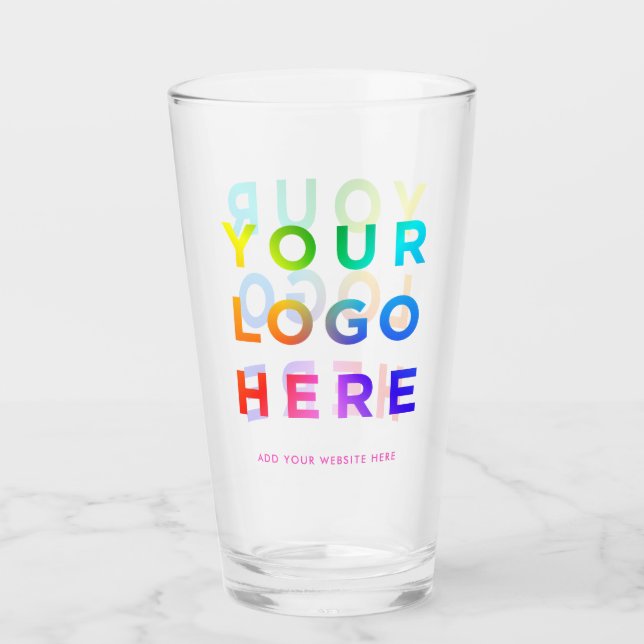 Your Logo Personalized Beer glasses 16oz Any colou (Front)