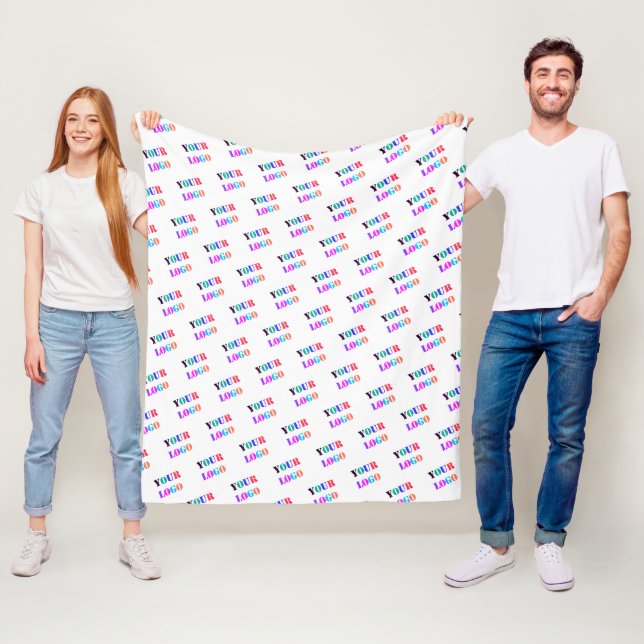 Your Logo Photo Business Promotional Personalized  Fleece Blanket (In Situ)
