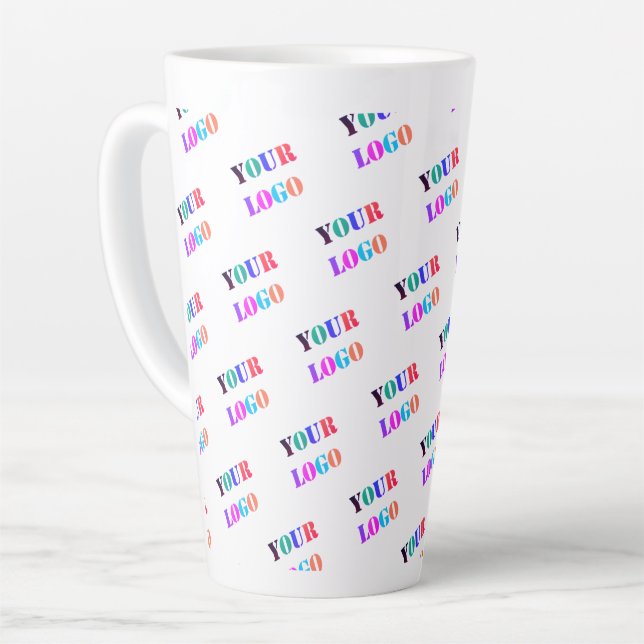 Your Logo Photo Business Promotional Personalized  Latte Mug (Left Angle)