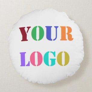 Your Logo Photo Business Promotional Round Pillow