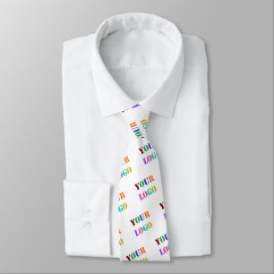 Your Logo Photo Colours Neck Tie Business Promotio