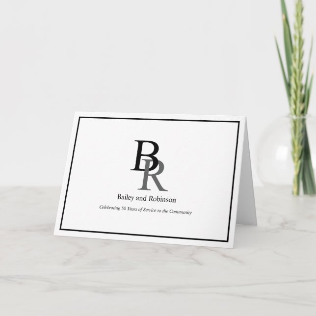 Your Logo Professional Business Note Card (Front)