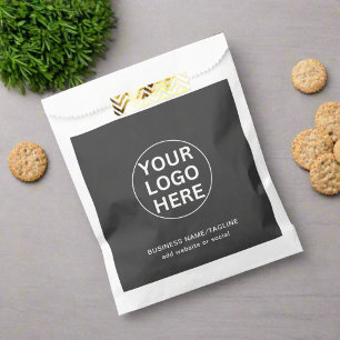 Your Logo Professional Business Promotional Grey Favour Bag