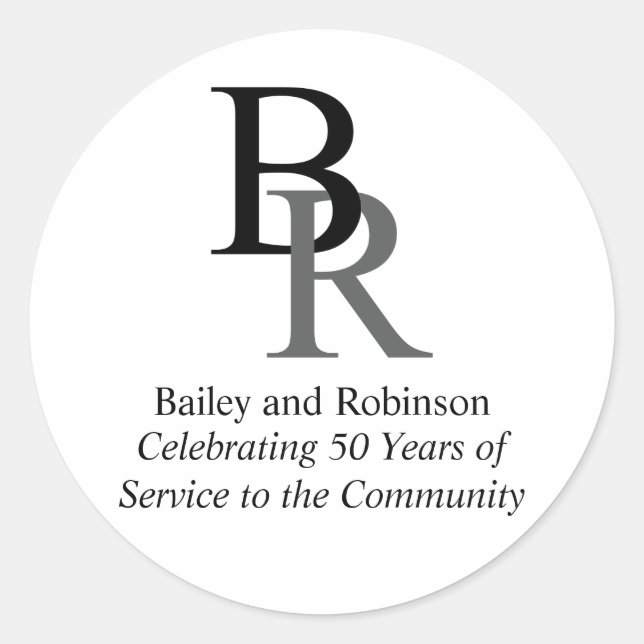 Your Logo Professional Promotional Business Classic Round Sticker (Front)