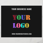 Your Logo Promotional Business Flyer Choose Colour<br><div class="desc">Your Colours and Font - Custom Logo and Text Promotional Business Personalized - Add Your Logo / Image and Text / Information - Resize and move elements with customization tool. Choose / add your favourite background and text colours / font / size ! Please use your logo - image that...</div>