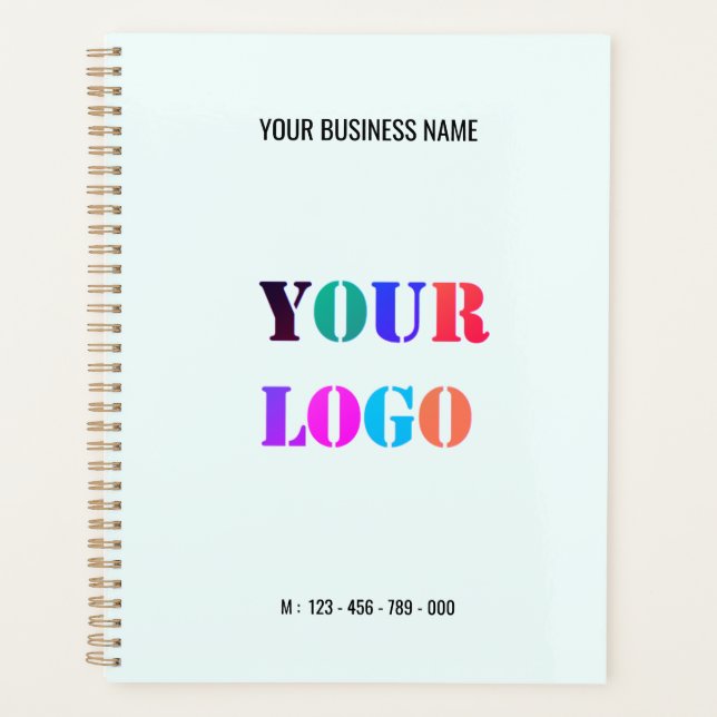 Your Logo Promotional Business Simple Personalized Planner (Front)