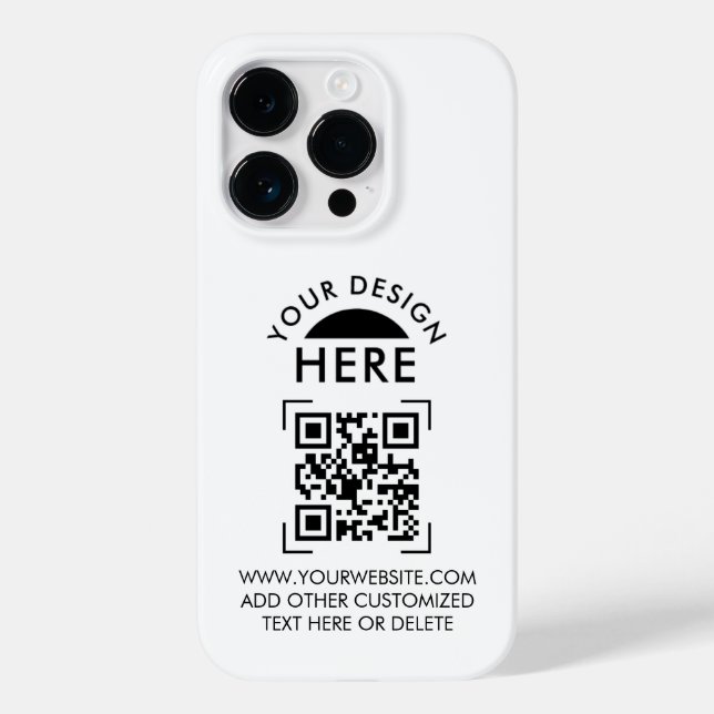 Your Logo & QR Code Business Promotiona Case-Mate iPhone Case (Back)
