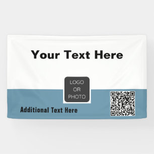 Your Logo QR code Simple Minimal Business Banner