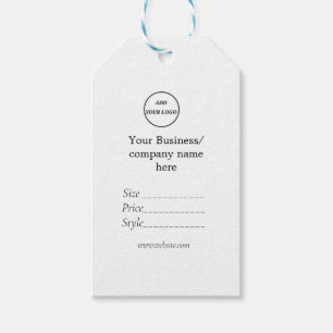 Your logo QR website social price tags