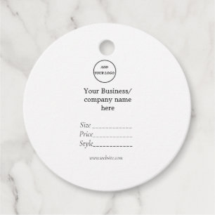 Your logo QR website social price tags