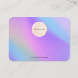 Your Logo Rainbow Double Bow Hair Clip Display Business Card