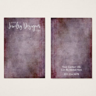 Your Logo Rustic Raspberry Earring Holder Card