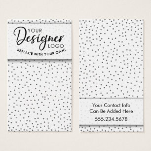 Your Logo Silver Confetti Earring Holder Display