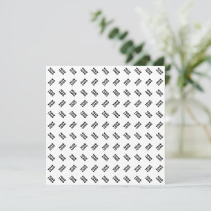 Your Logo Simple Alternating Repeating Pattern Card