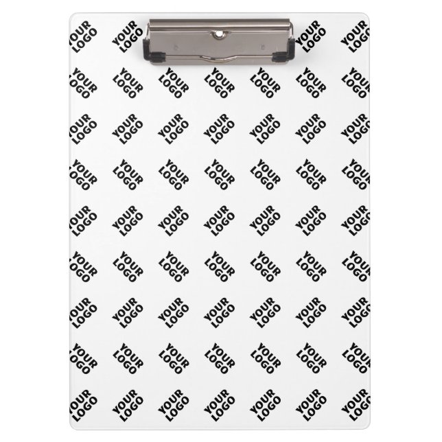 Your Logo | Simple Alternating Repeating Pattern Clipboard (Front)