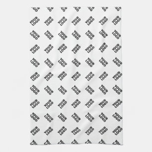 Your Logo   Simple Alternating Repeating Pattern Kitchen Towel