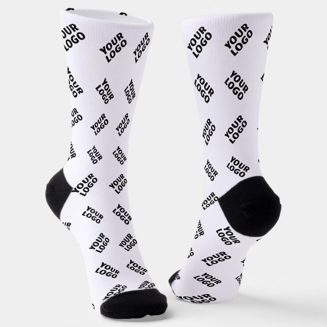 Your Logo | Simple Alternating Repeating Pattern Socks (Angled)