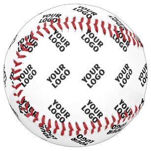 Your Logo Simple Alternating Repeating Pattern Softball