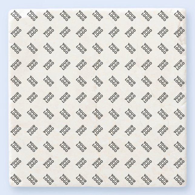 Your Logo | Simple Alternating Repeating Pattern Stone Coaster (Creator Uploaded)