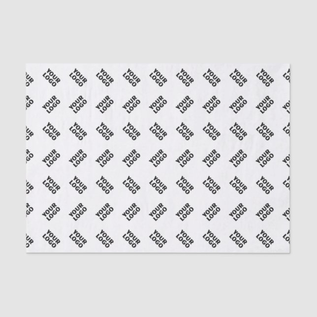 Your Logo | Simple Alternating Repeating Pattern Tissue Paper (Front)