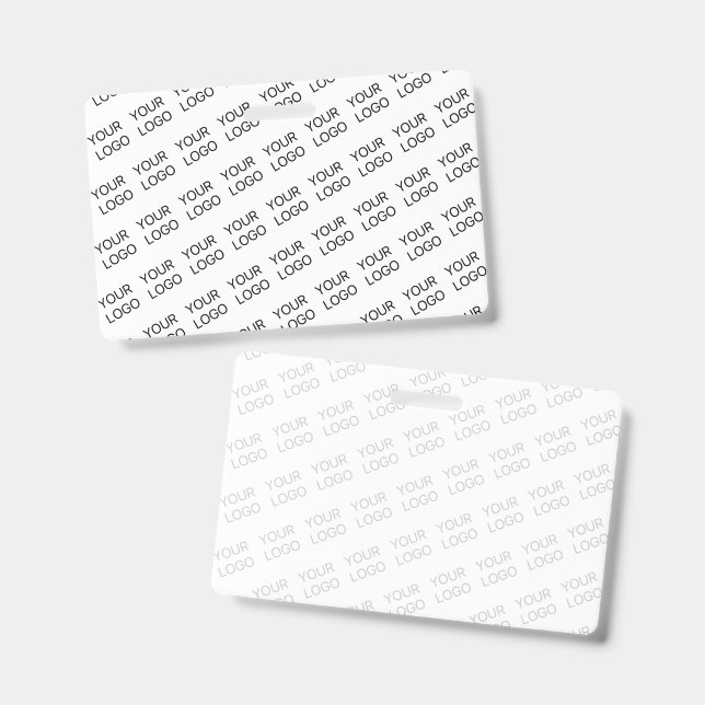 Your Logo Simple Repeating Diagonal Pattern Badge (Front & Back)