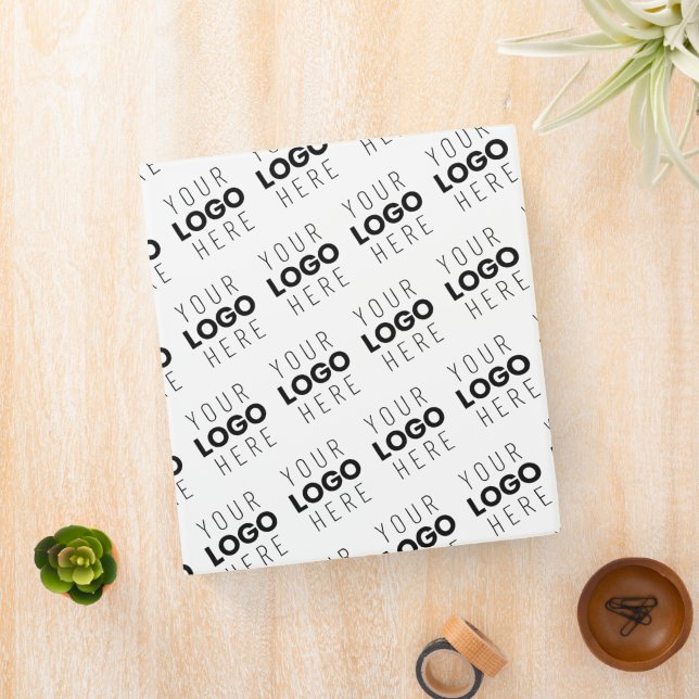 Your Logo Simple Repeating Diagonal Pattern Binder (In Situ)