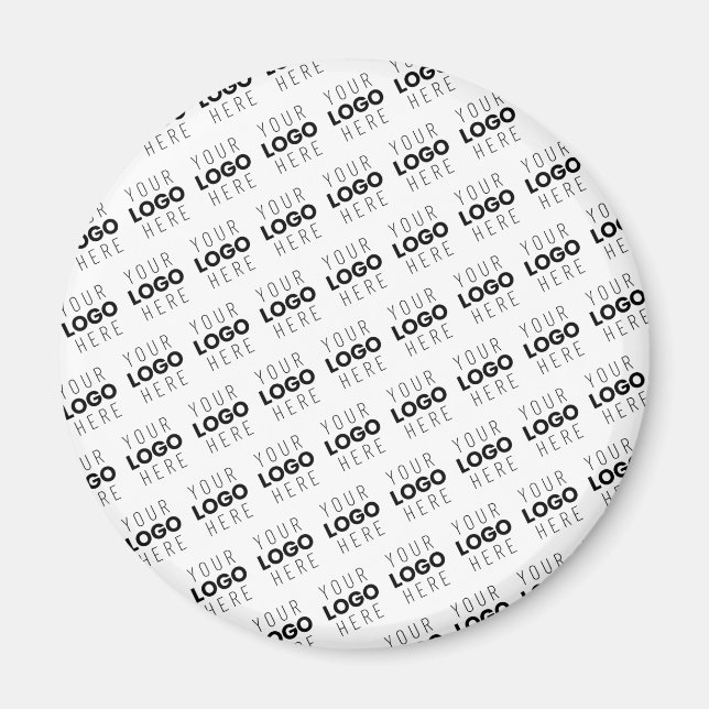 Your Logo Simple Repeating Diagonal Pattern Magnet (Front)