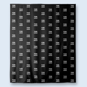 Your Logo Simple Repeating Logo   Black Tapestry