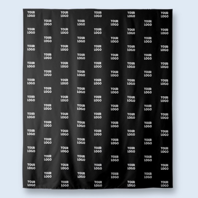 Your Logo Simple Repeating Logo | Black Tapestry (Creator Uploaded)