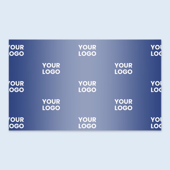 Your Logo Simple Repeating Logo Navy Blue Gradient Sticker (Creator Uploaded)