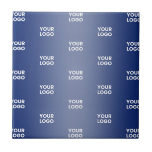 Your Logo Simple Repeating Logo Navy Blue Gradient Tile