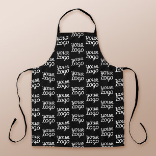 Your Logo Simple Repeating Logo Pattern Apron