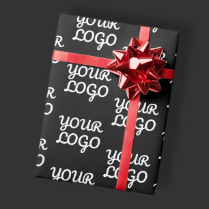 Your Logo   Simple Repeating Logo Pattern  Wrapping Paper