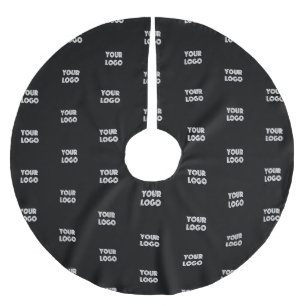 Your Logo   Simple Repeating Logo Replacement Brushed Polyester Tree Skirt