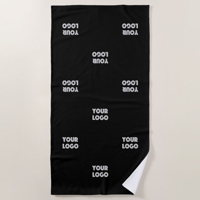 Your Logo Simple Repeating Logo | v1 Beach Towel (Front)