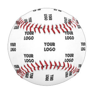 Your Logo Simple Repeating Logo White Baseball