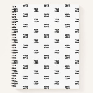 Your Logo Simple Repeating Logo   White Notebook