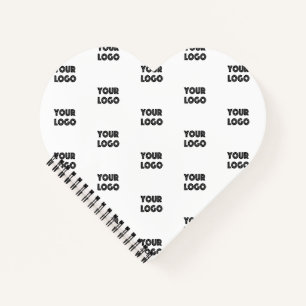 Your Logo Simple Repeating Logo   White Notebook