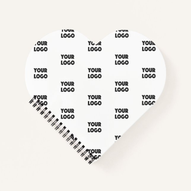 Your Logo Simple Repeating Logo | White Notebook (Front)