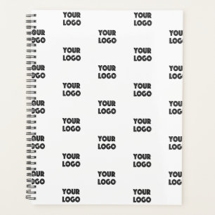 Your Logo Simple Repeating Logo White Planner