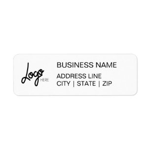 Your Logo Simple Return Address Labels White