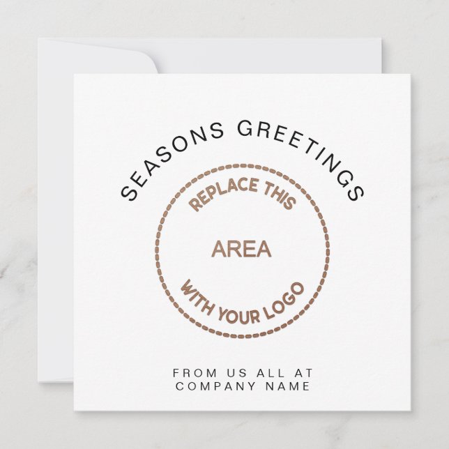 Your Logo Simplistic Corporate Christmas Holiday Card (Front)