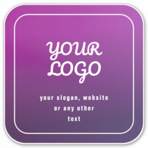 Your Logo & Slogan or other text   Purple Ombre