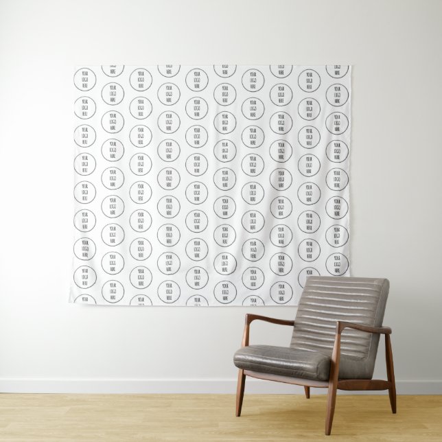 Your Logo Small Business Branding Vendor Backdrop Tapestry (In Situ (Horizontal))