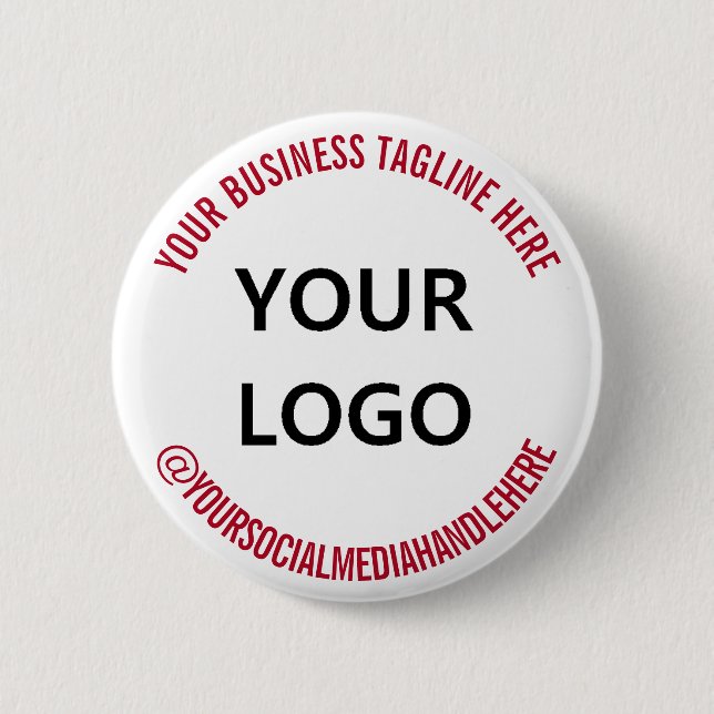 Your Logo Social Media Promotional Button Template (Front)