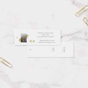 Your Logo Social Media white Clothing Price Tag