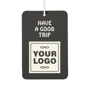 Your Logo - Square - Background WHITE + QR code Air Freshener